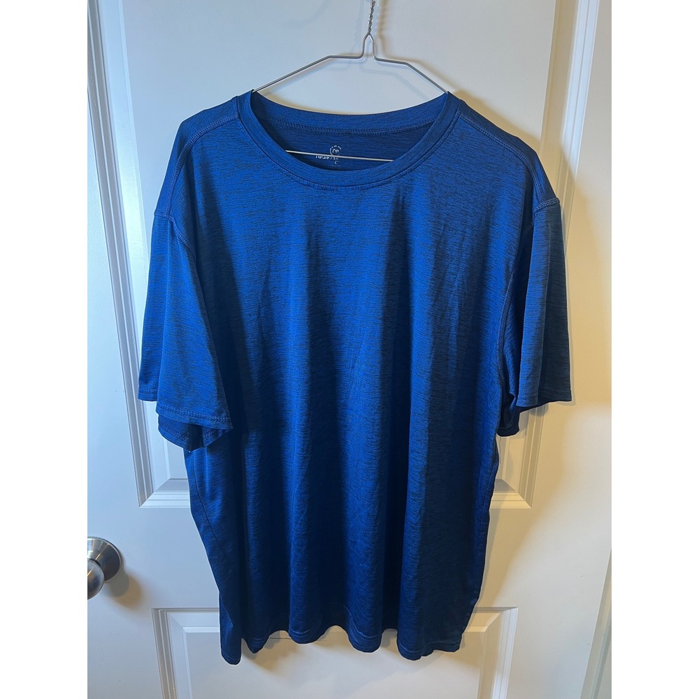 Real Essentials Mens T-Shirt Space Dye Performance Blue XL